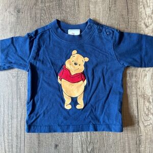 Vintage 2000s Y2K Disney Winnie The Pooh Baby Boy Long Sleeve Shirt 6M